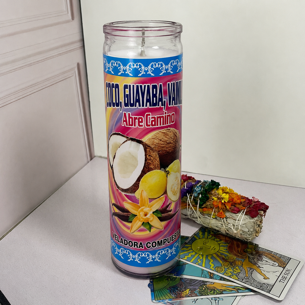 Veladora De Coco, Vainilla y Guayaba