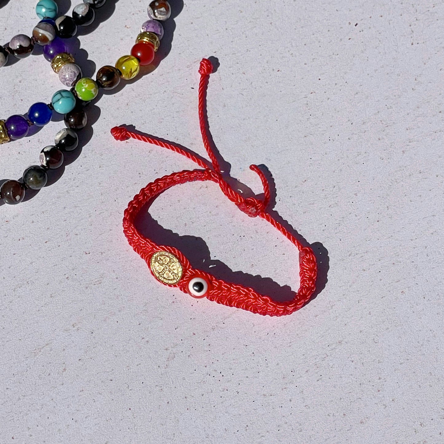 Pulsera de Protección con Ojo Turco y San Benito