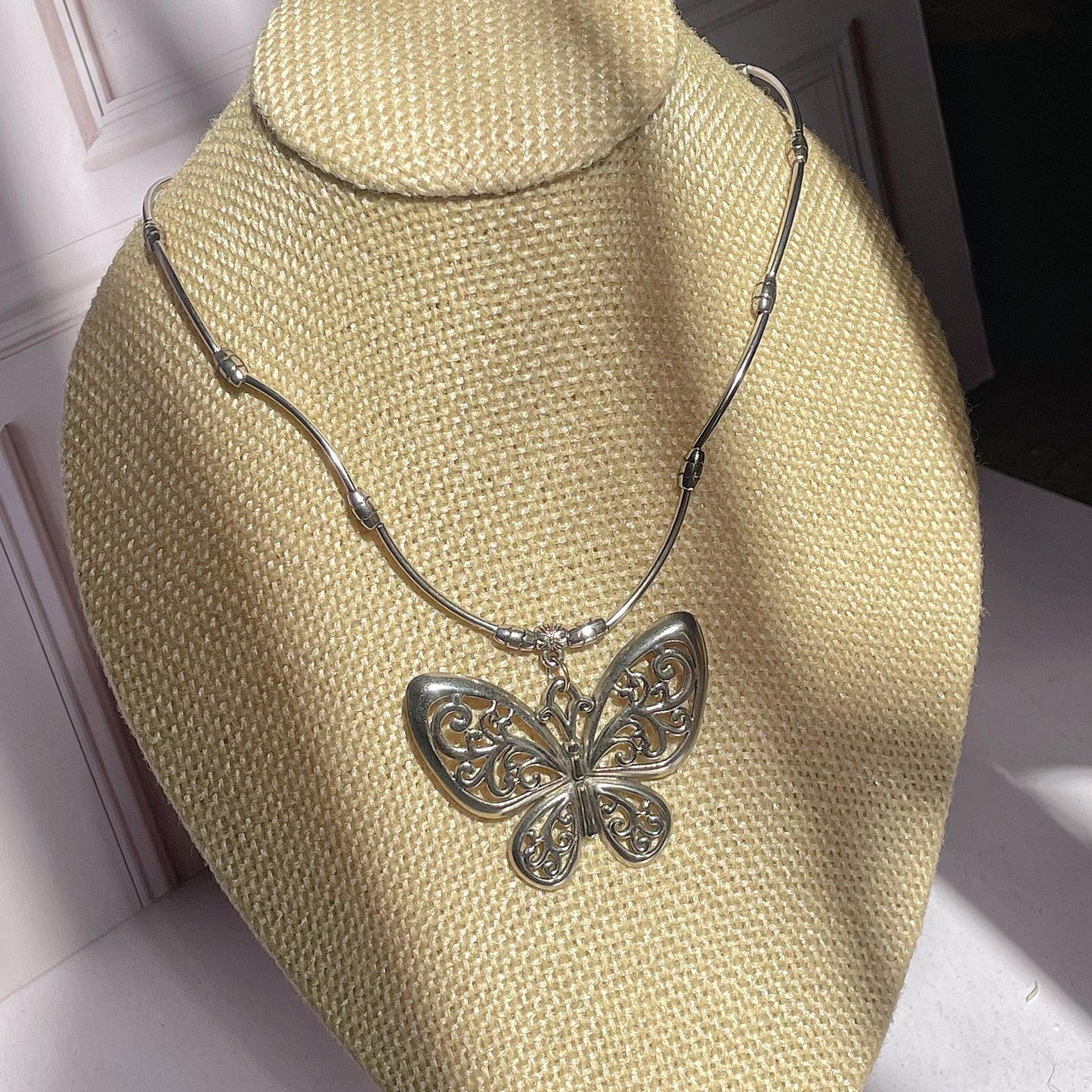 Collar de Mariposa Plata
