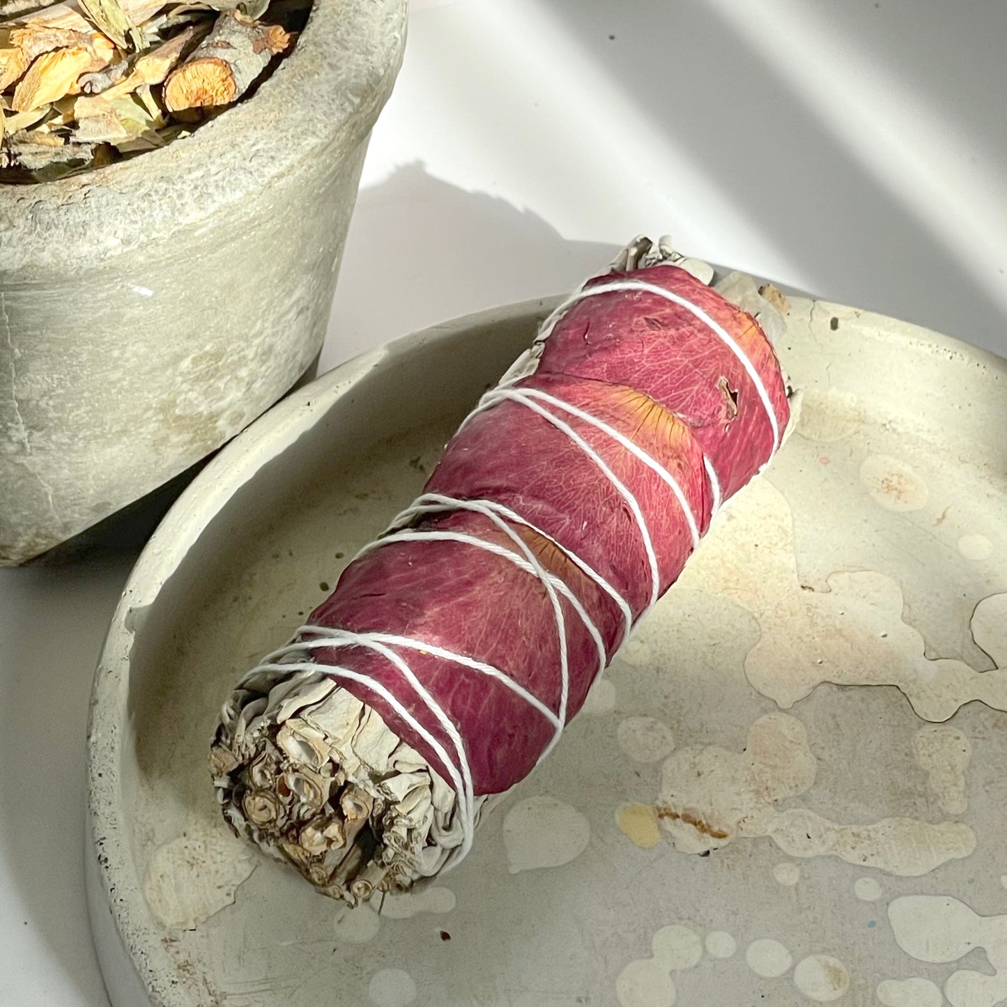 Sahumerio de Salvia y Pétalos de Rosa