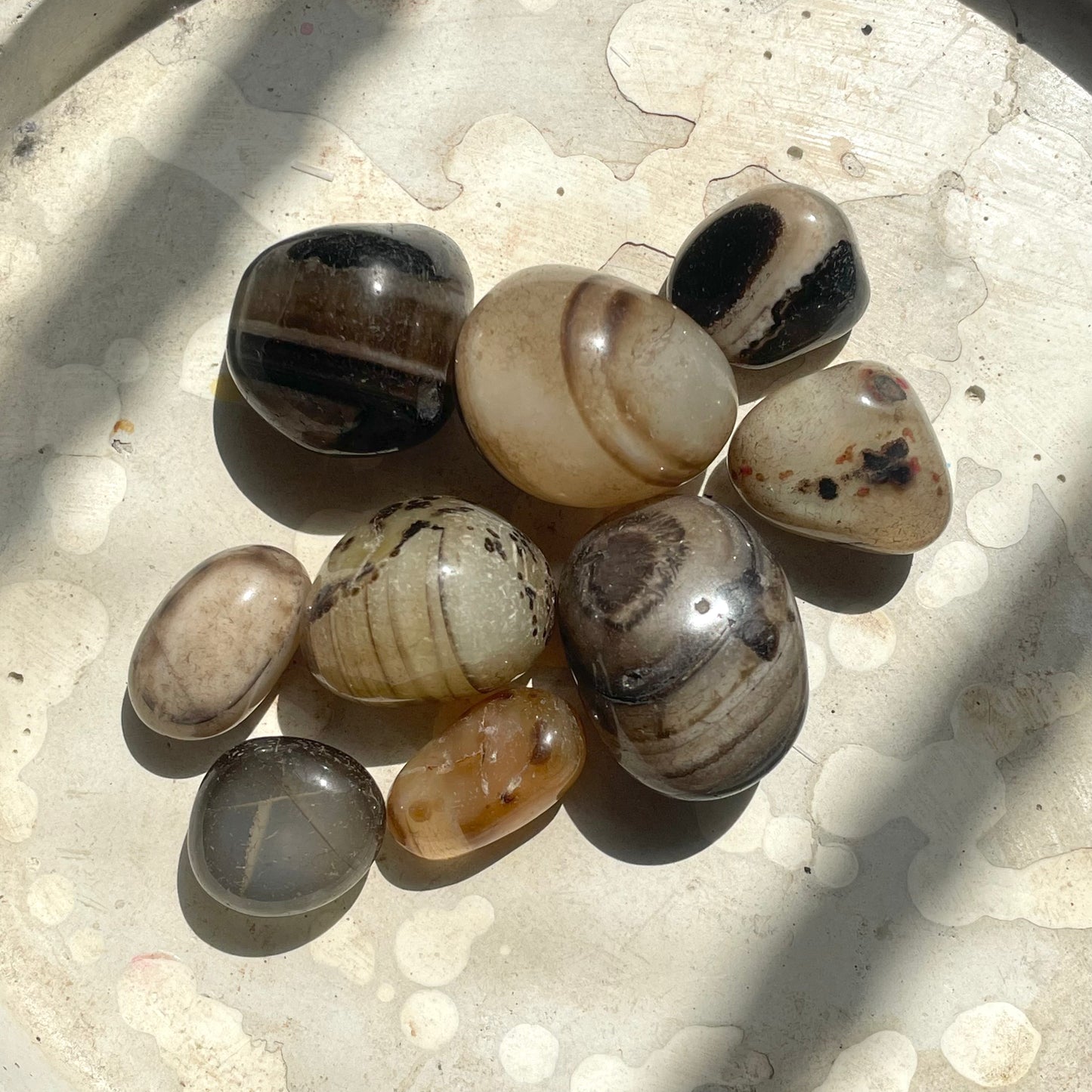 Cuarzo Agata Rayada Marron (Gramo)