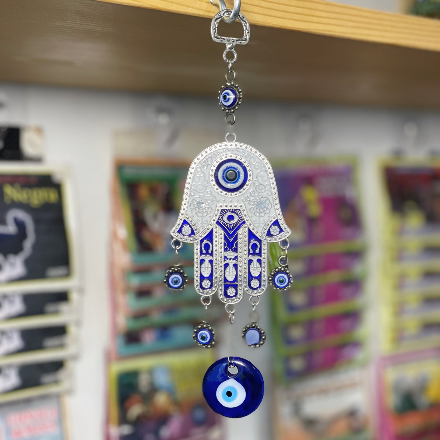 Colgante de Mano de Fatima con Ojo Turco