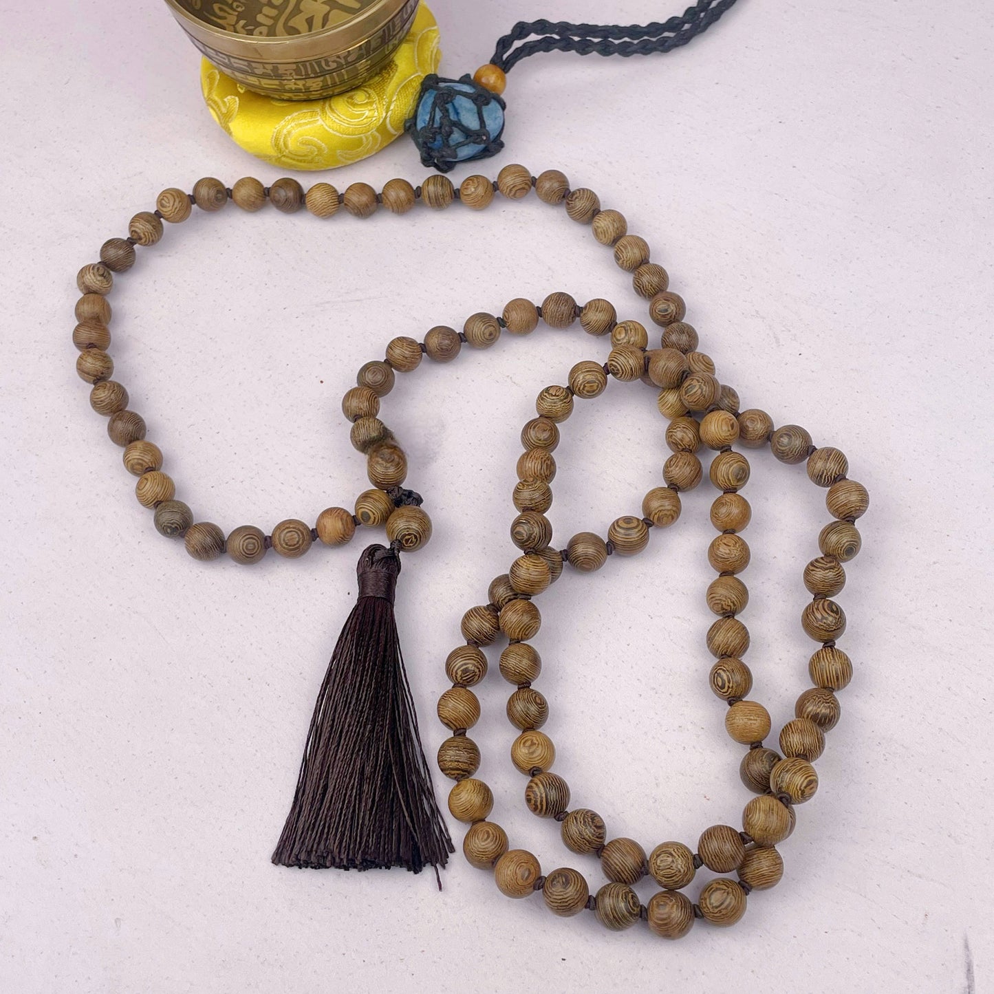 Japamala Cuentas de Madera Oscura