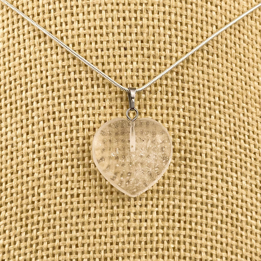 Dijes de Corazon de Cuarzo