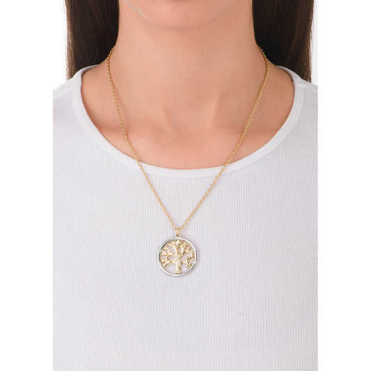 Collar de Oro 18k con Arbol de la Vida y Toque Plateado NICE