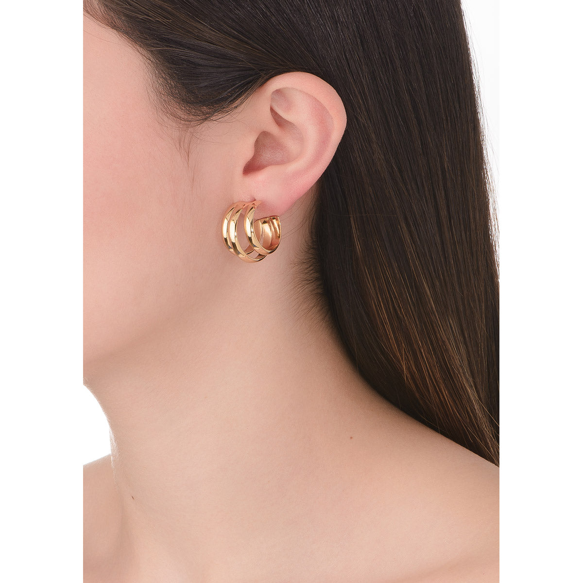 Arracadas con Poste en Baño de Oro NICE