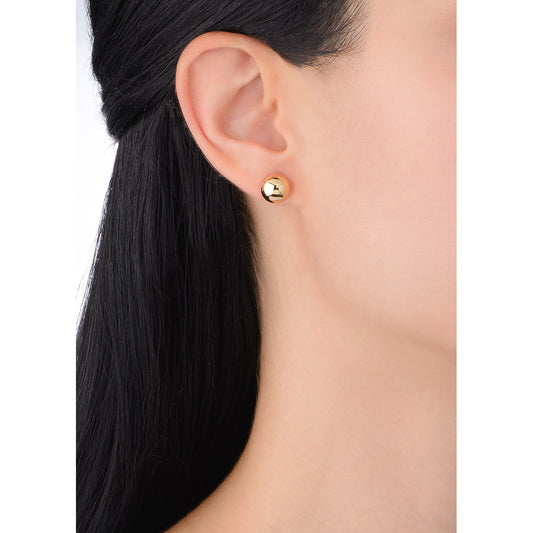 Aretes Baño de Oro 18k Bolitas Redondas NICE