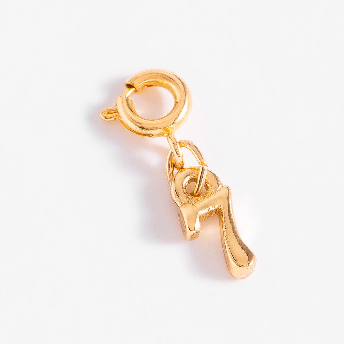 Dije de la Suerte Número 7 en Baño de Oro 18k NICE