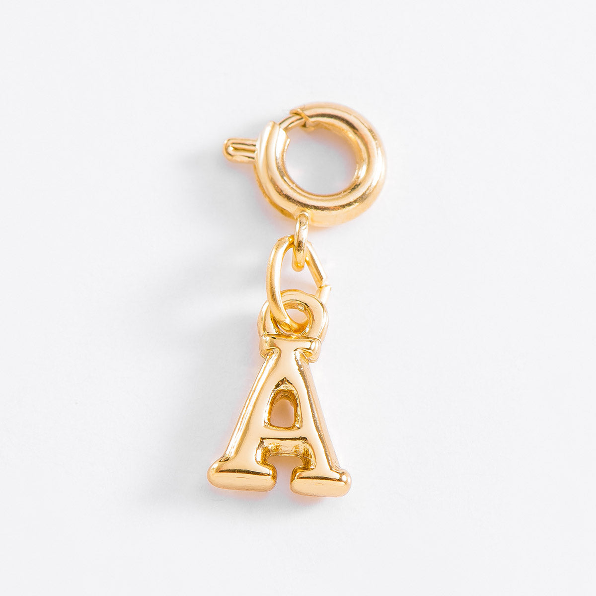 Dije con Inicial A Baño en Oro 18k NICE