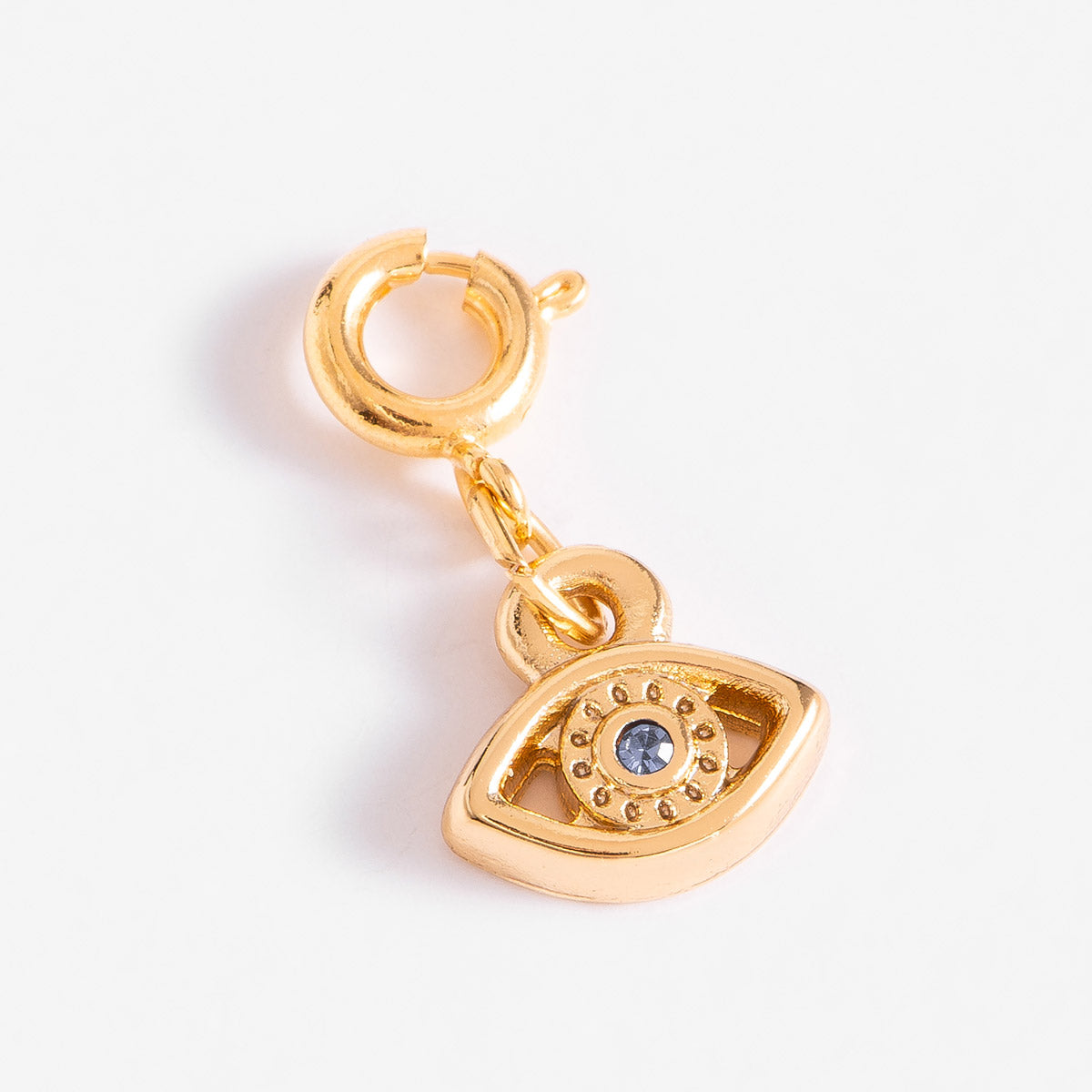 Dije de la Suerte Ojo Turco con Baño de Oro y Zafiro NICE