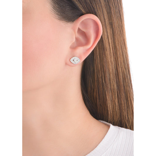 Aretes Ojo Turco en Baño de Platino NICE