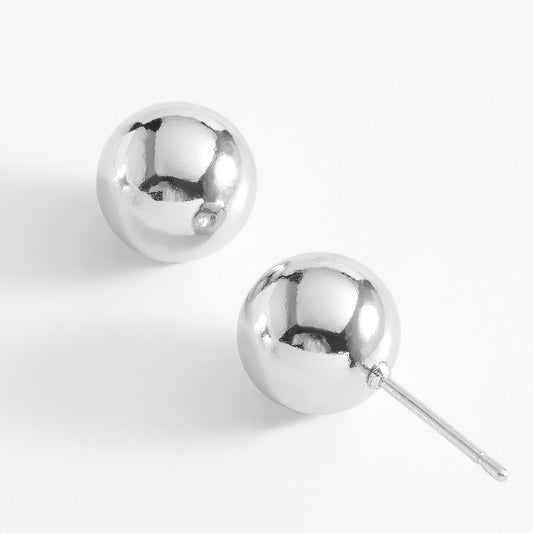 Aretes Esféricos en Baño de Platino NICE