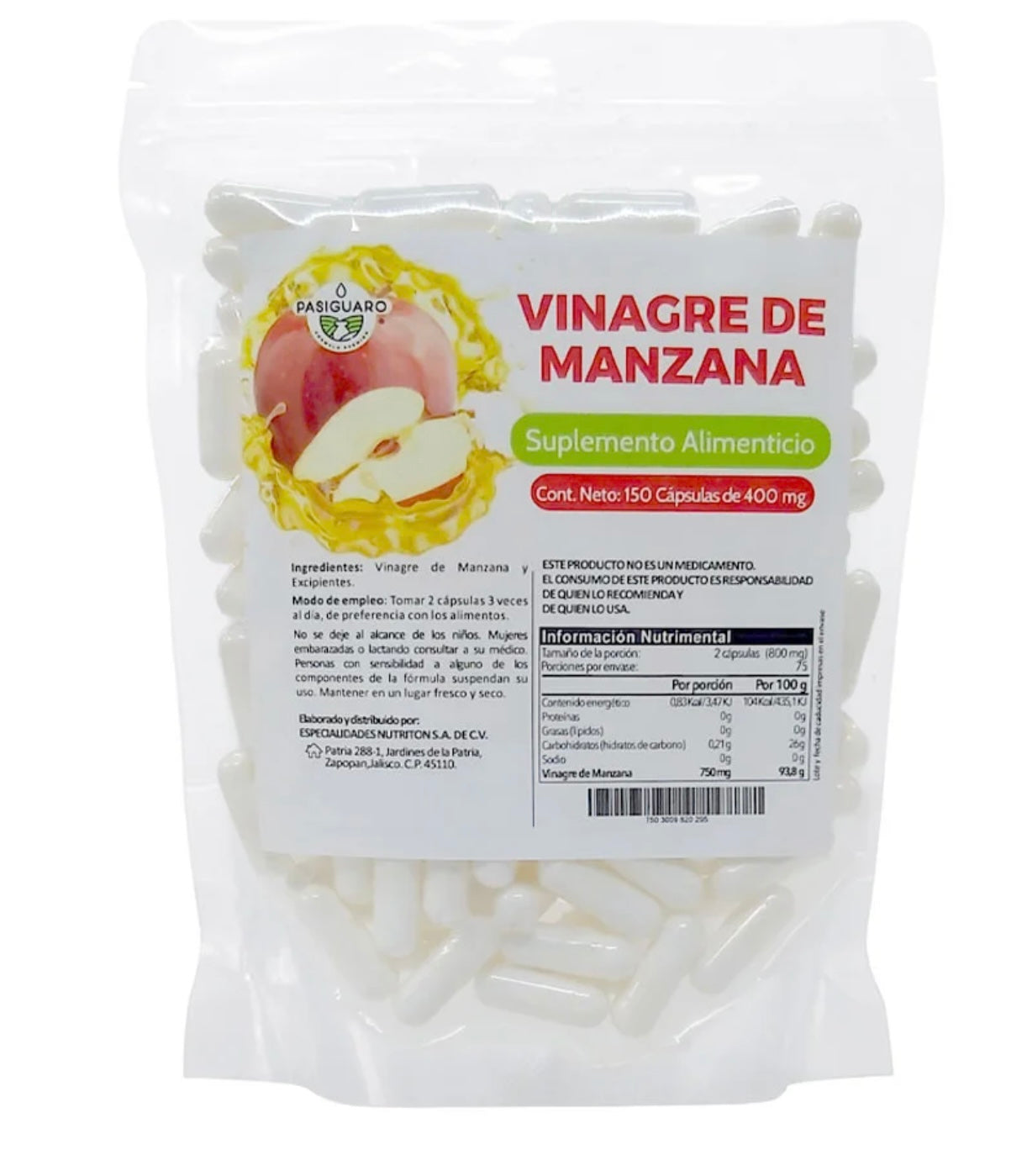 Cápsulas Vinagre De Manzana
