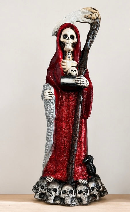 Santa Muerte Libro Cuervo Rojo 30 cm