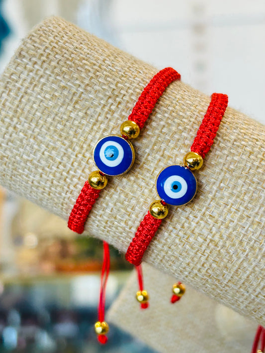 Pulsera Protección Ojo Turco Dorado.