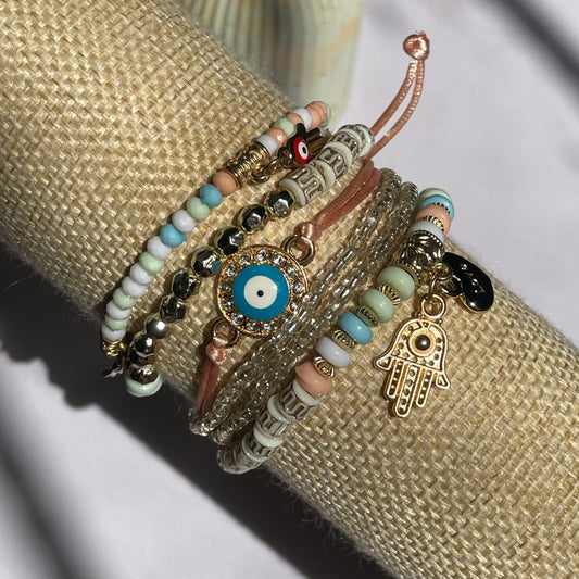 Set de Pulseras Amistad (5 Colores)
