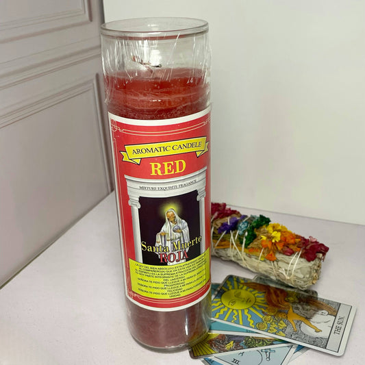 Veladora Santa Muerte Roja