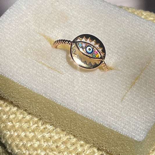 Anillo Ojo Turco con Zirconias