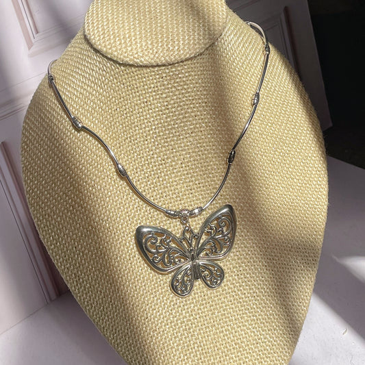 Collar de Mariposa Plata