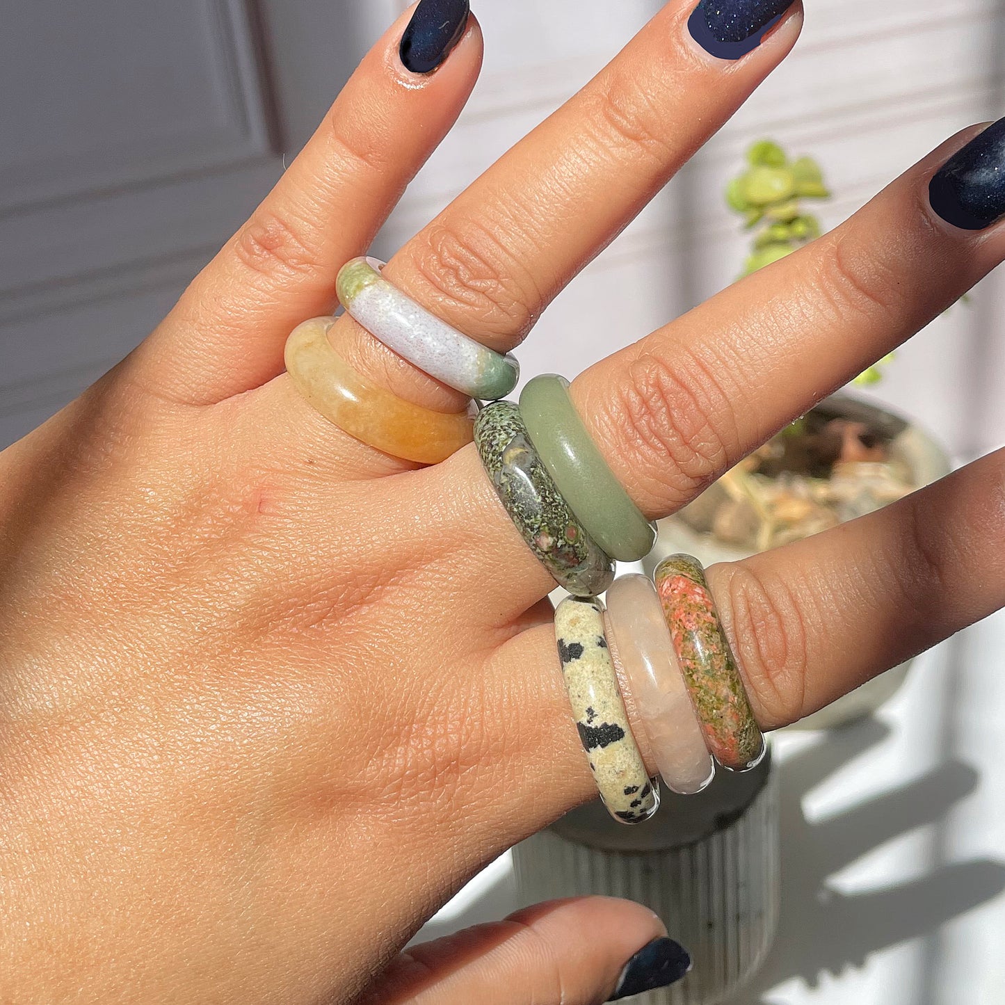 Anillos de Cuarzo (6 tipos x pieza)