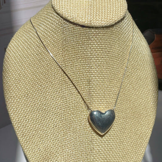Collar de Corazon Plata