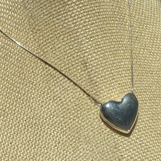 Collar de Corazon Plata