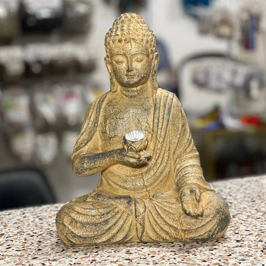 Figura de Buda Grande con Energia Solar