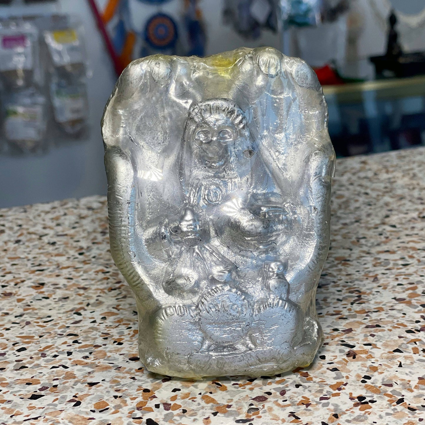 Vela Balanza de la Santa Muerte Plateada