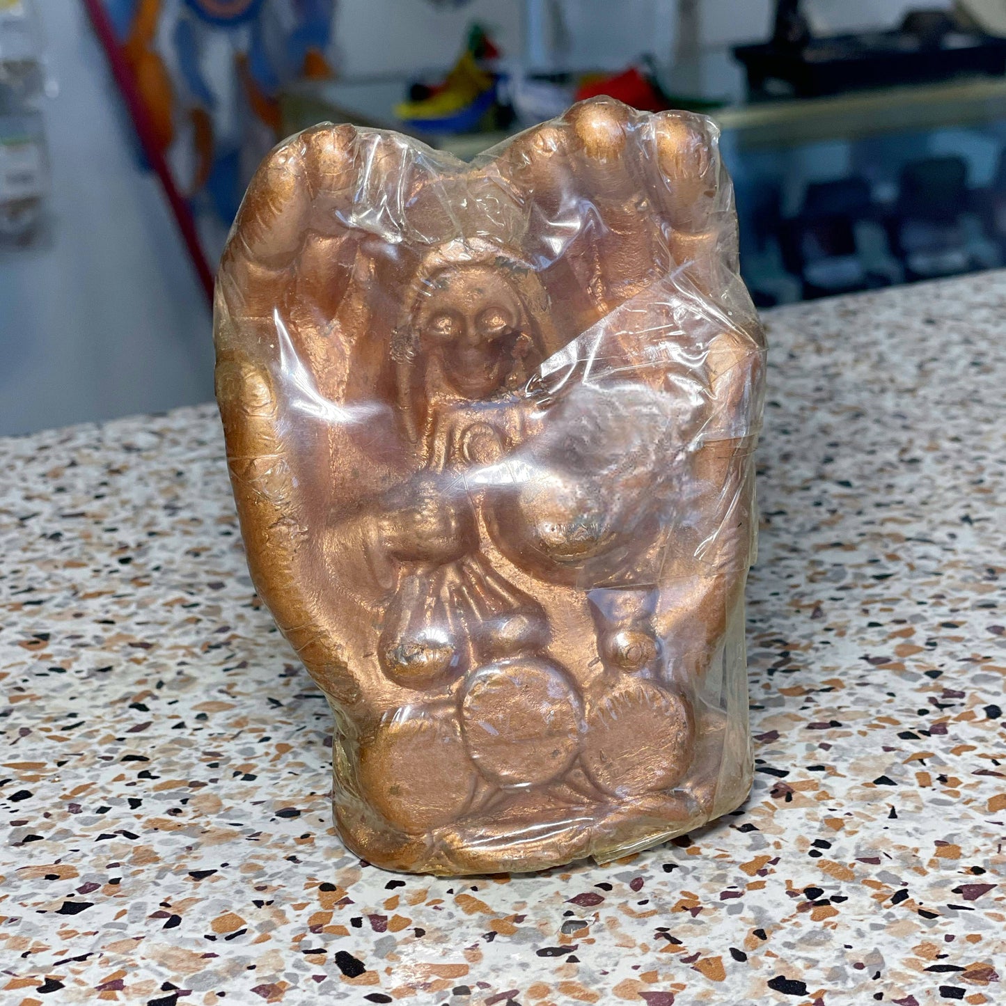 Vela Balanza de la Santa Muerte Dorada
