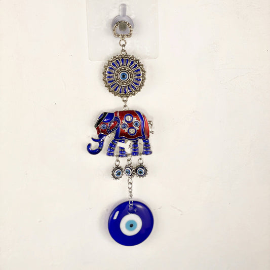 Amuleto de Elefante con Ojo Turco