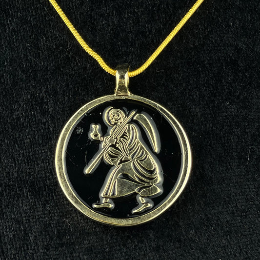 Dije de la Santa Muerte con Tetagramaton