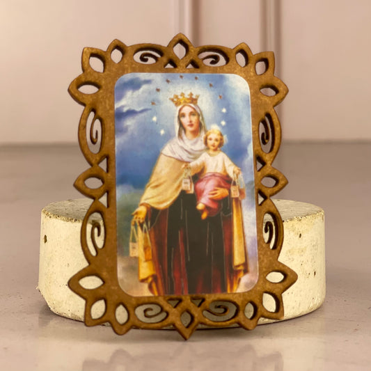 Mini Cuadro con Iman de la Virgen del Carmen