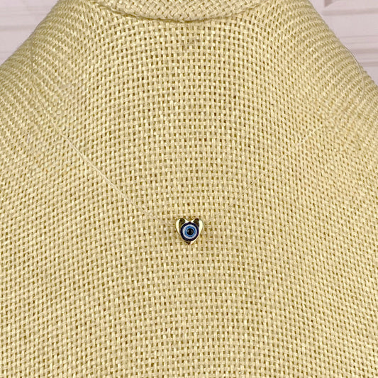 Collar de Hilo Transparente con Corazon con Ojo Turco