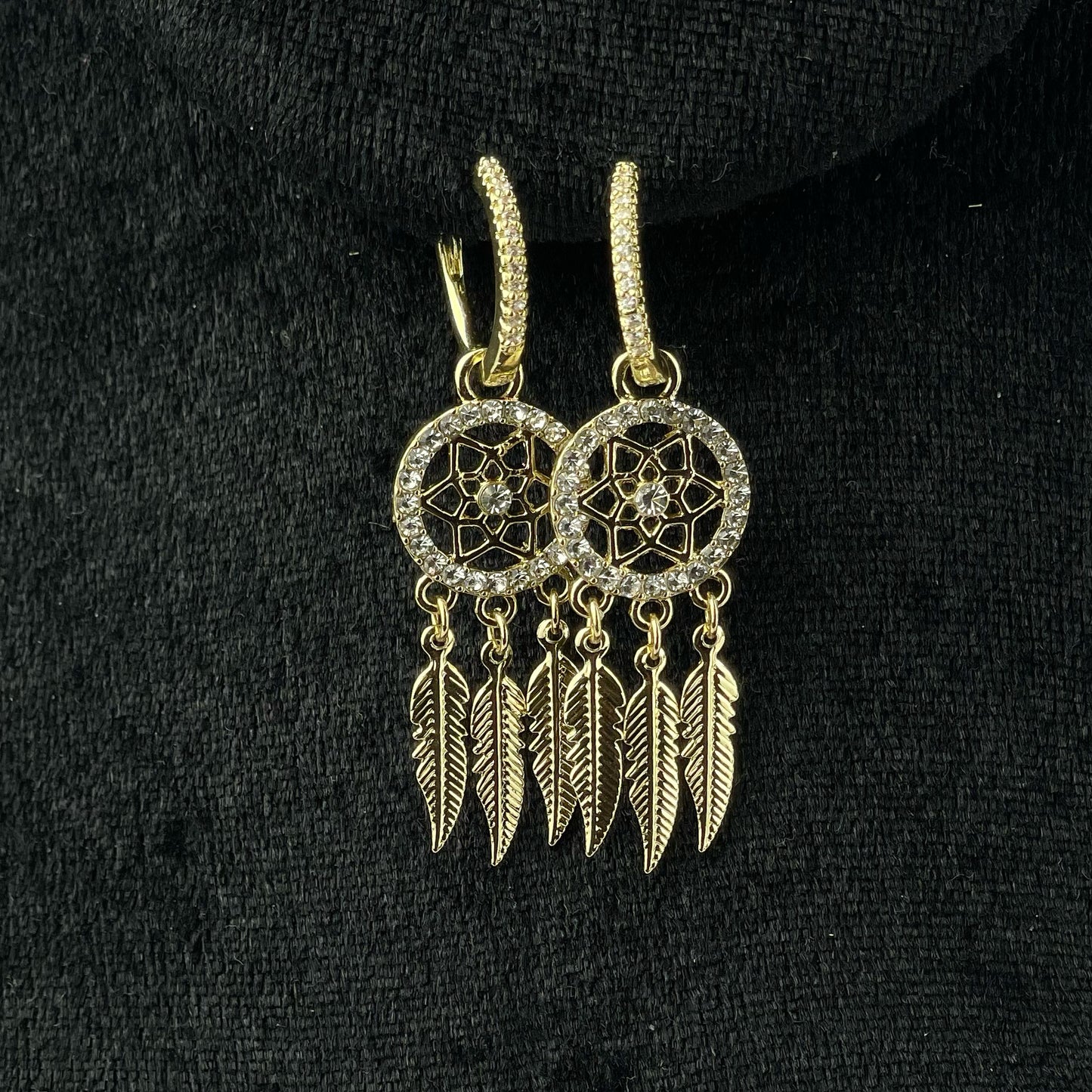 Aretes de Atrapasueños Dorados