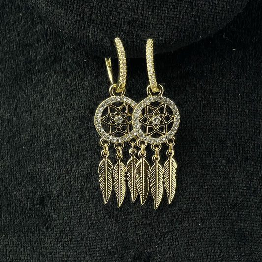 Aretes de Atrapasueños Dorados