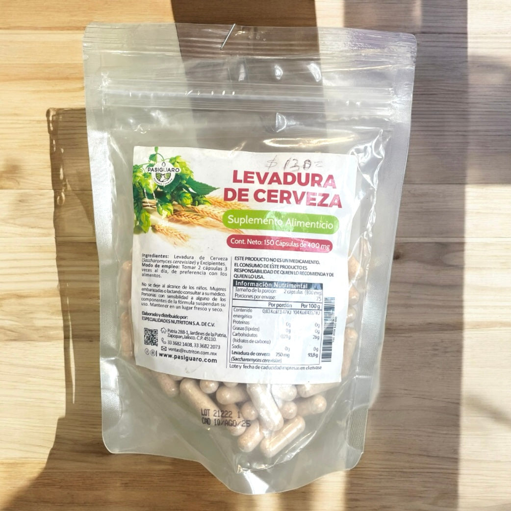 Capsulas de Levadura de Cerveza - Pasiguaro