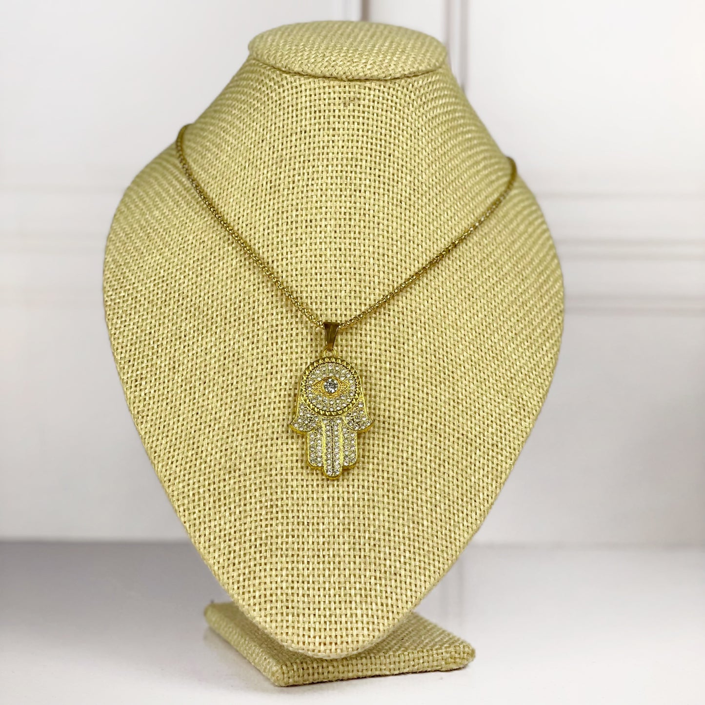 Collar Dorado de la Mano de Fatima