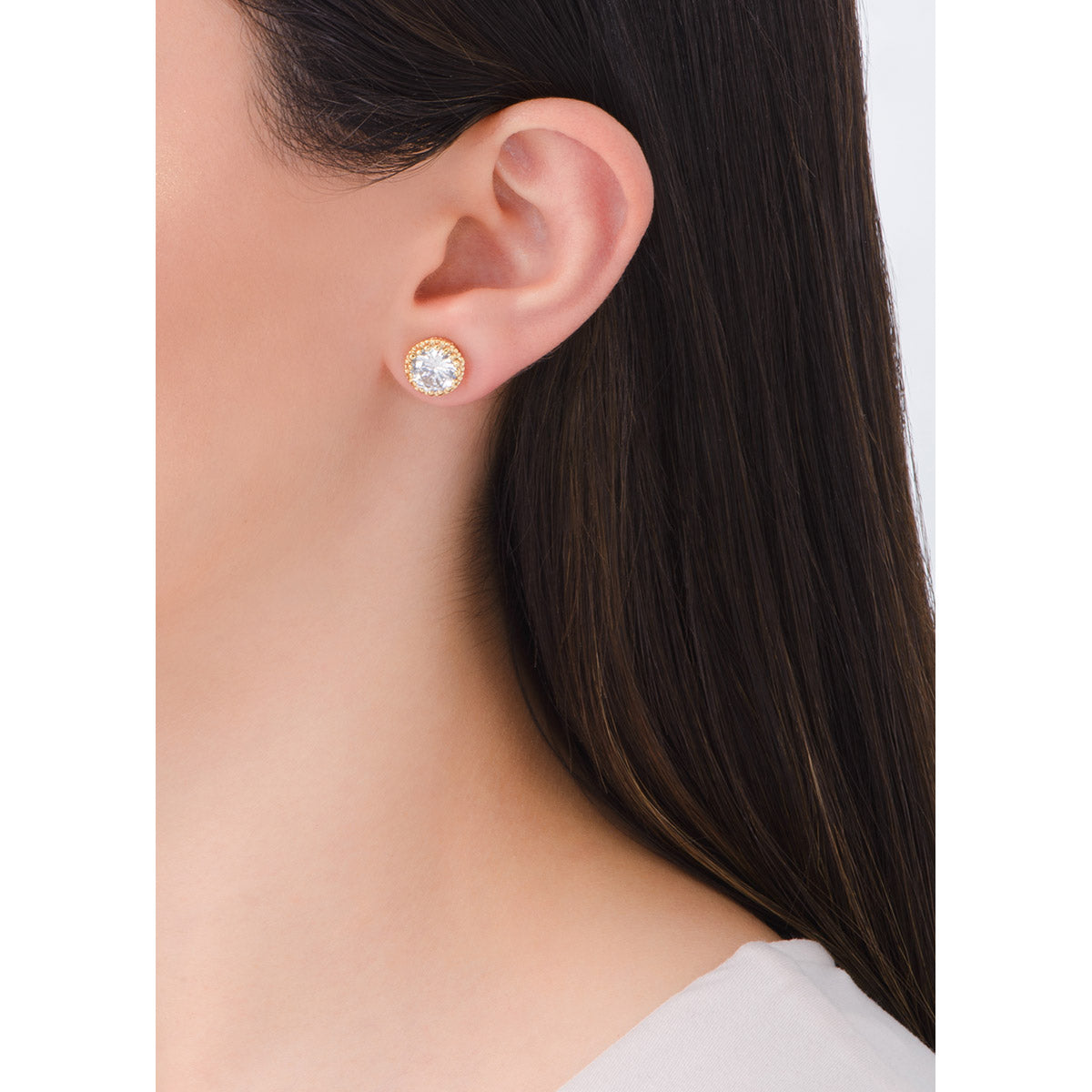 Pendientes Diamonice Cristal Oro 18k NICE