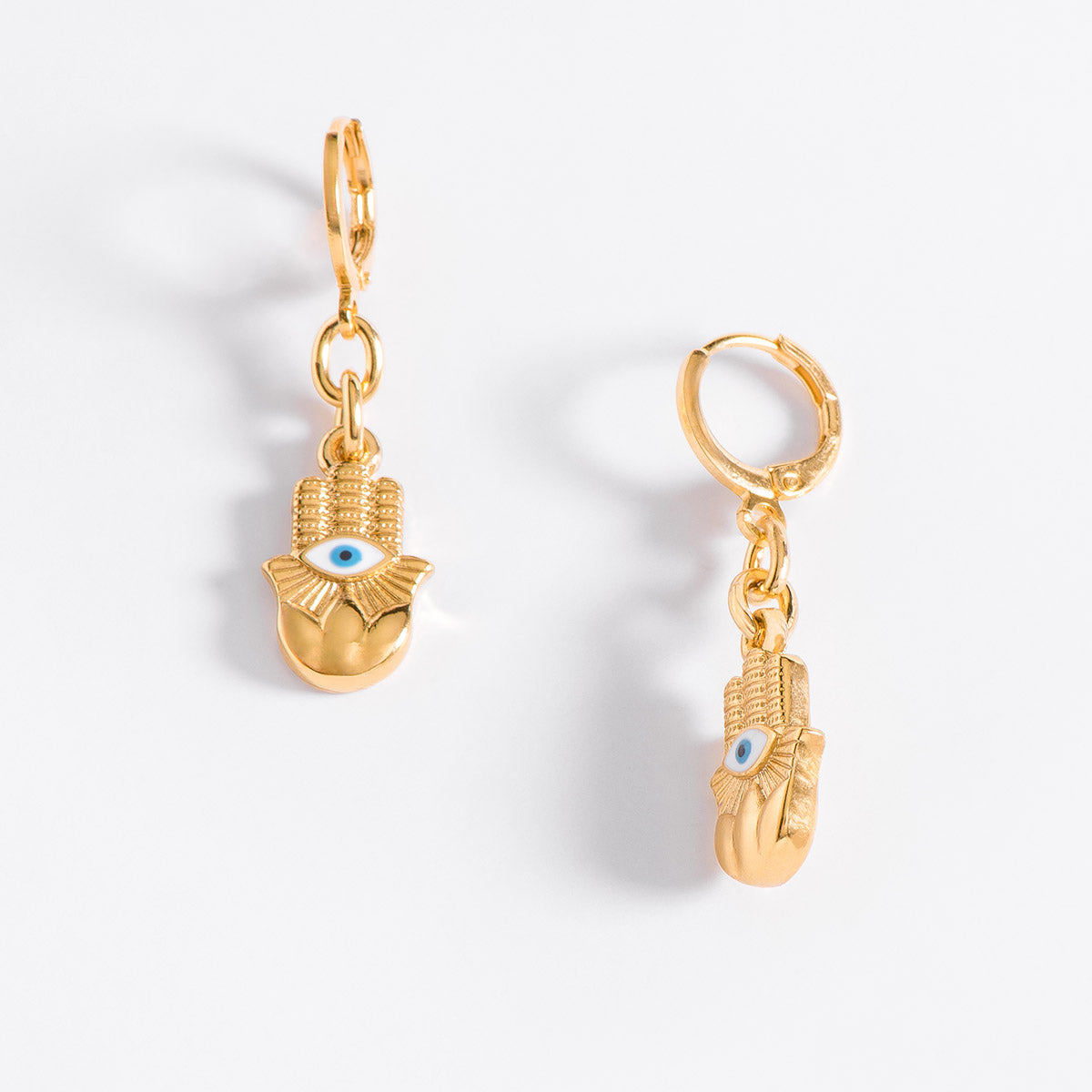 Aretes Chicos en Baño de Oro con Esmalte Colorido NICE