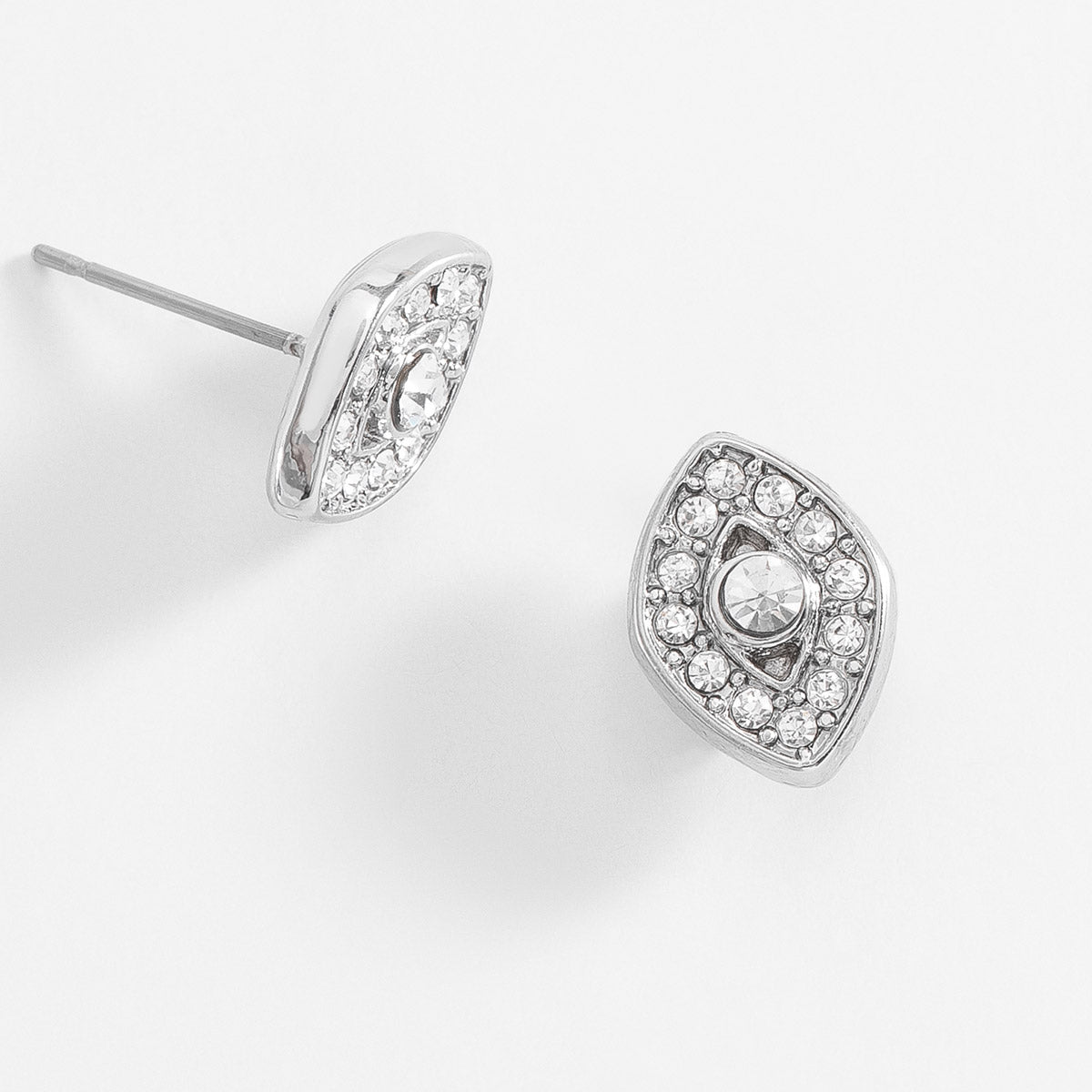 Aretes Ojo Turco en Baño de Platino NICE